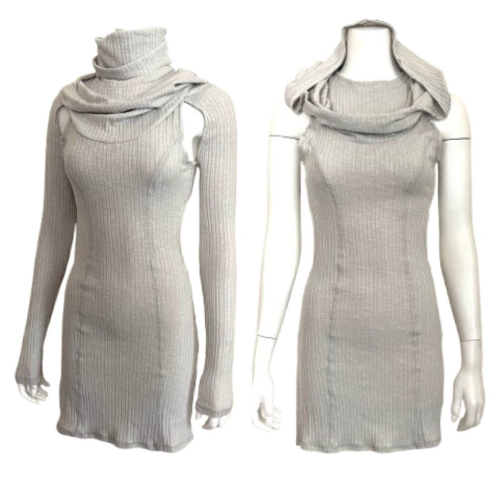 NWOT Darker Wavs Fader 2 pieces Cut Out Hooded Mini Dress Rave Burning Man